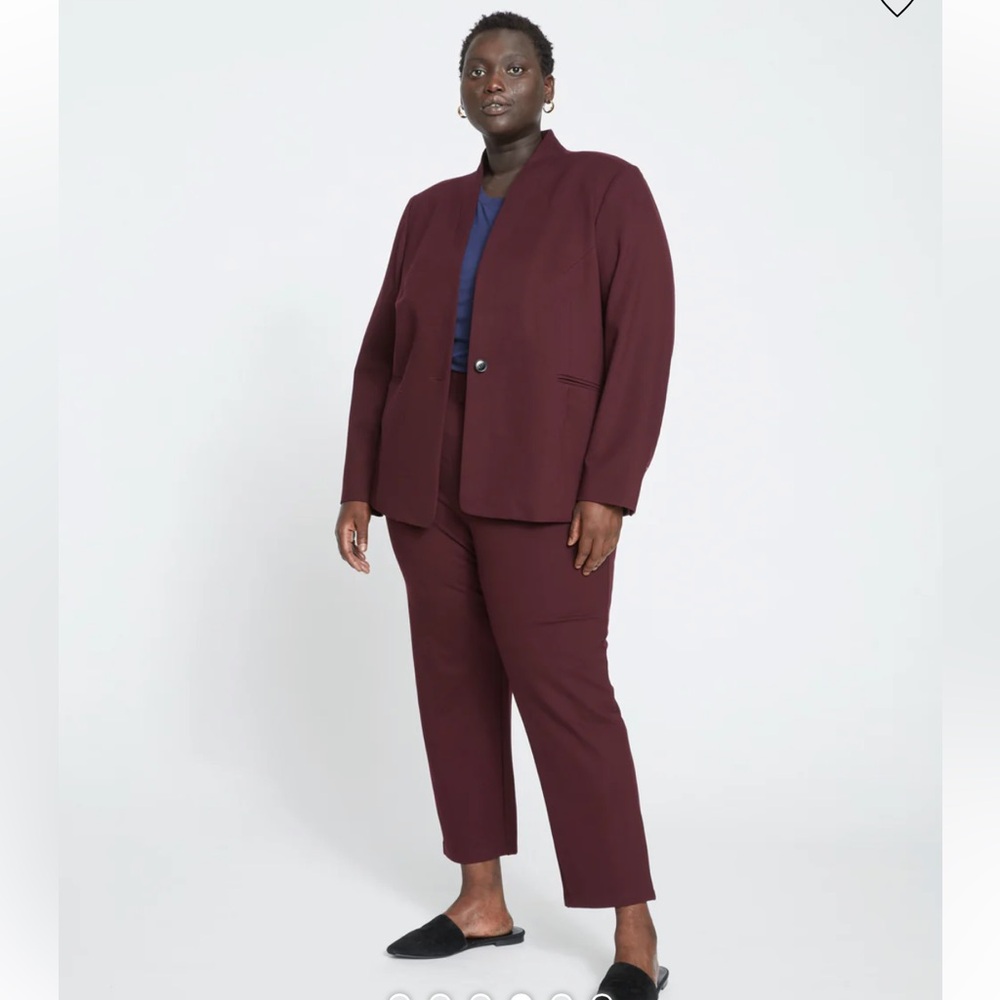 NWT Universal Standard Smart Signature Ponte Pants in Black Cherry Size